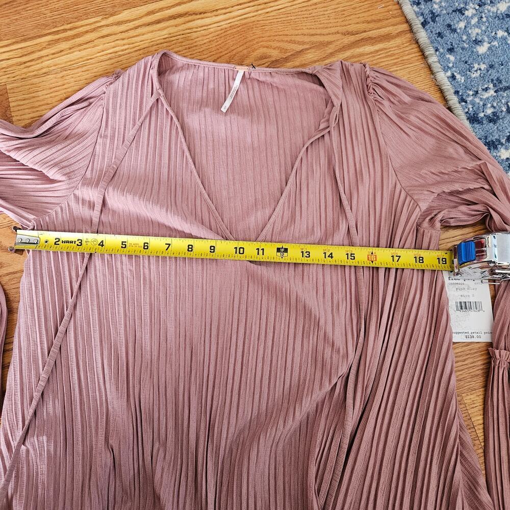 Free People Cant Help It Mini Dress Pink Clay Color Small S New - Picture 4 of 6